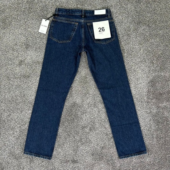 NEW Re/Done 70s Low Rise Straight Denim Jeans Womens 26 Heritage Rinse Casual - Picture 2 of 16